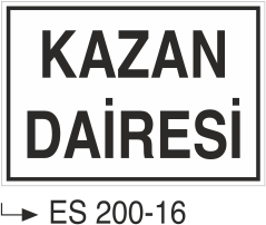 Kazan Dairesi - Uyarı Levhası