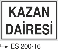 Kazan Dairesi - Uyarı Levhası