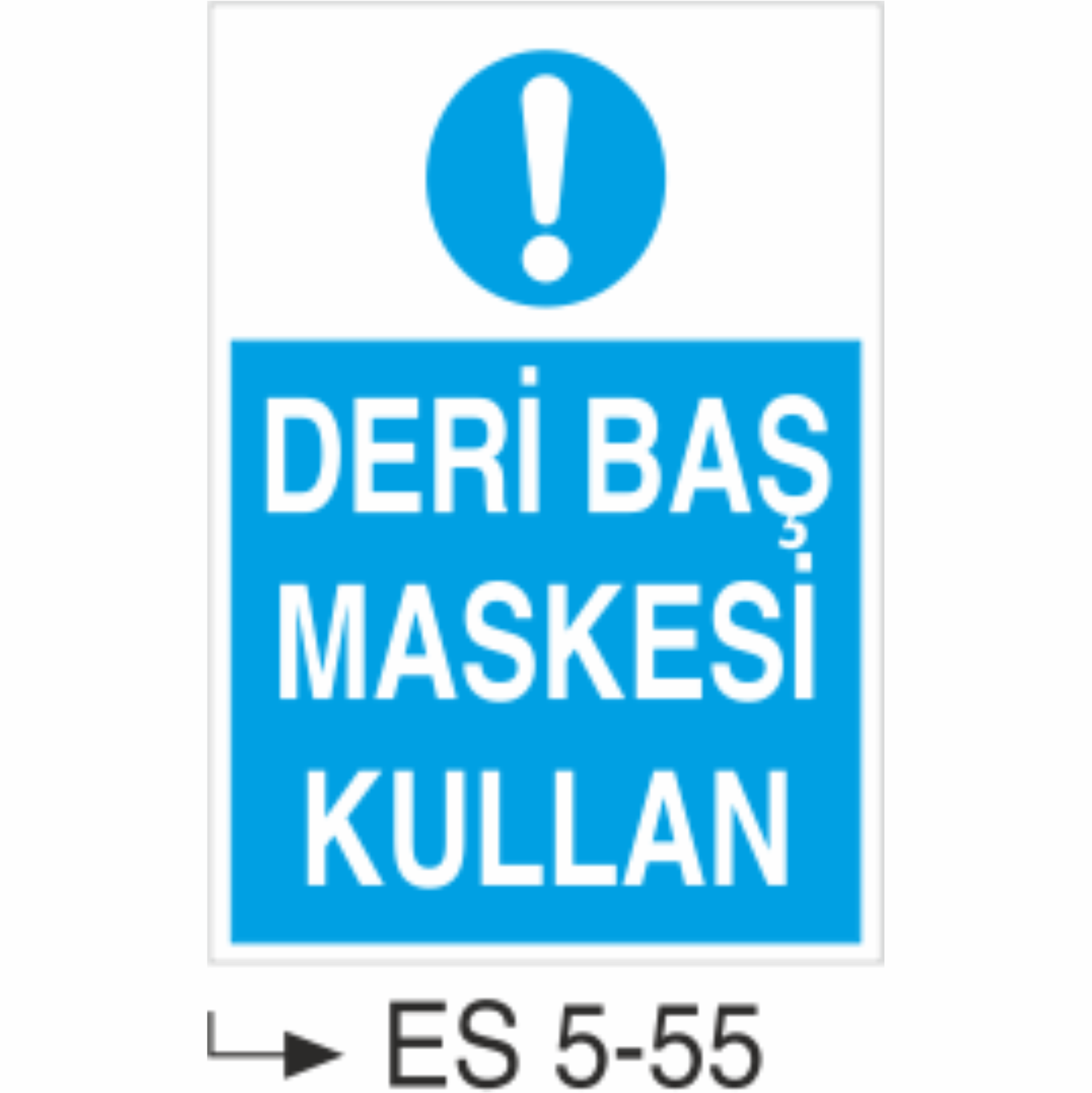 Deri Baş Maskesi Kullan-Uyarı  Levhası