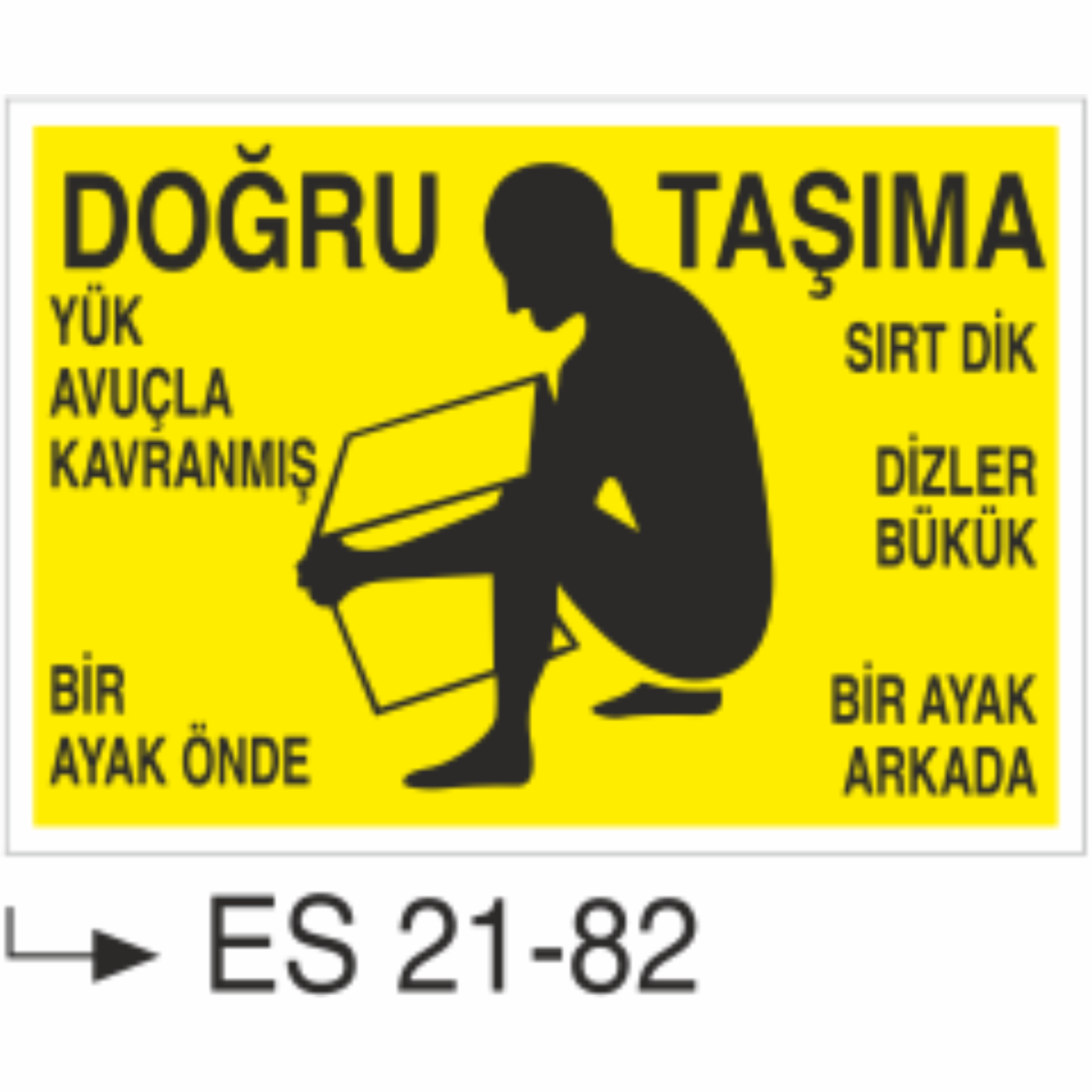Doğru Taşıma- Uyarı  Levhası